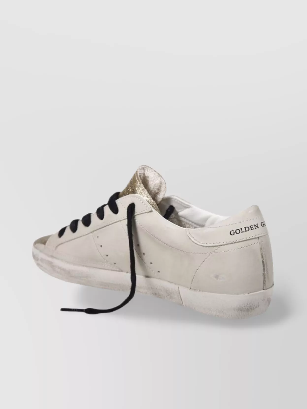 Golden Goose Star Glitter Toe And Tongue Leather Heel
