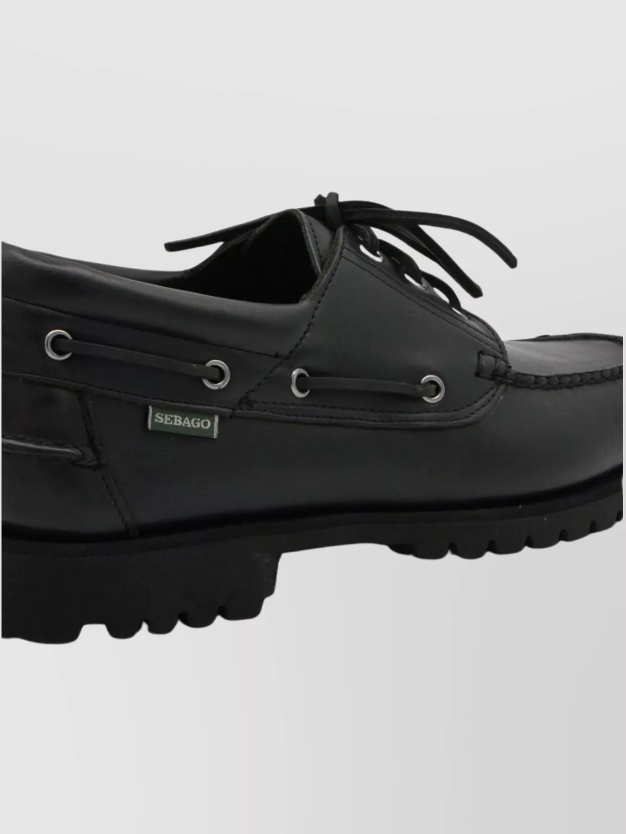 Sebago Brogues With Stitched Detailing And Rubber Sole