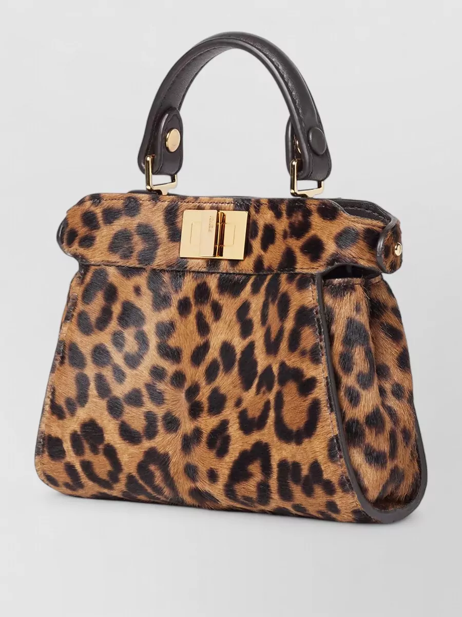 Fendi Nano Peekaboo Leather Shoulder Bag