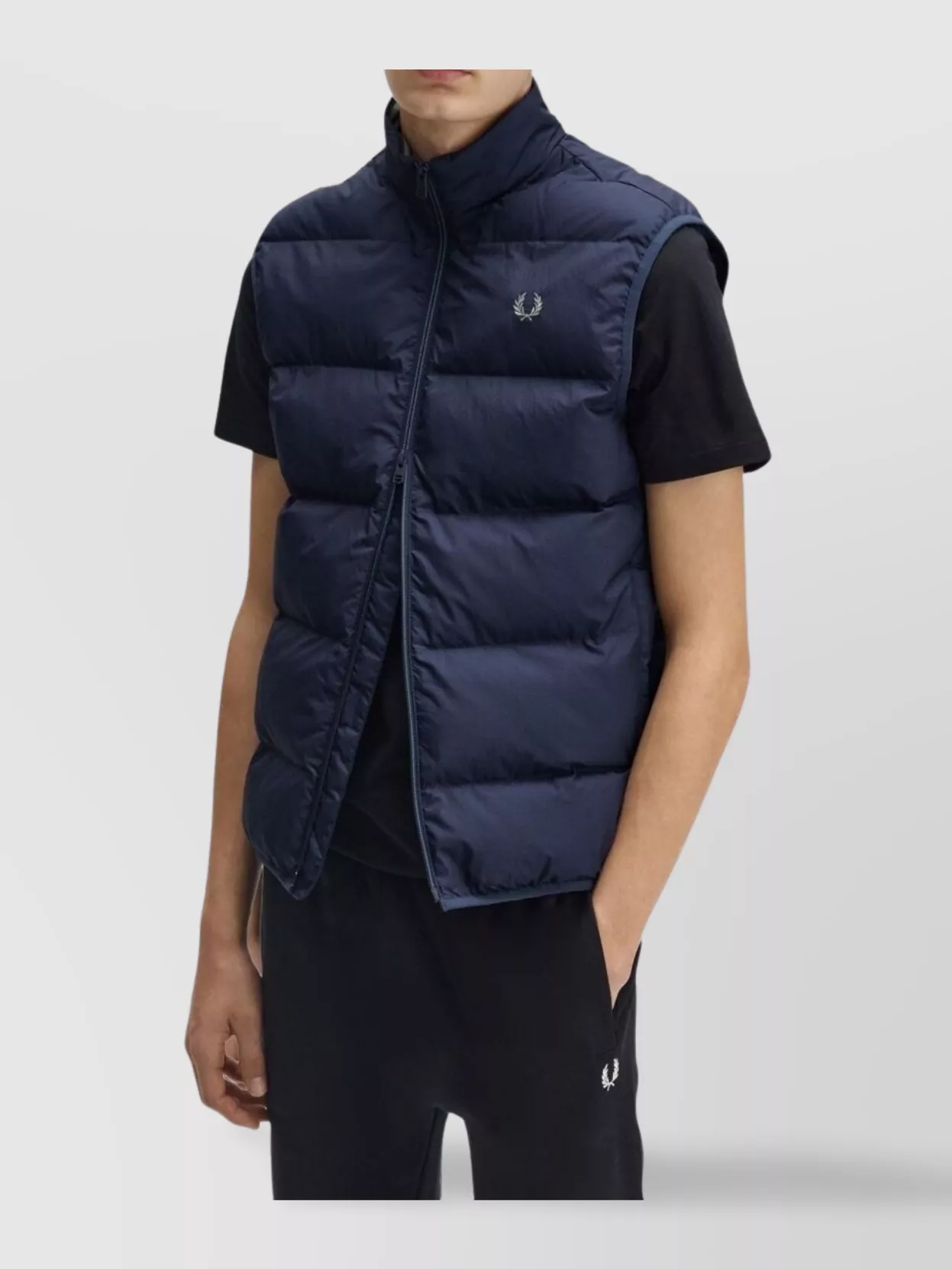 Fred Perry High Neck Sleeveless Padded T-Shirt