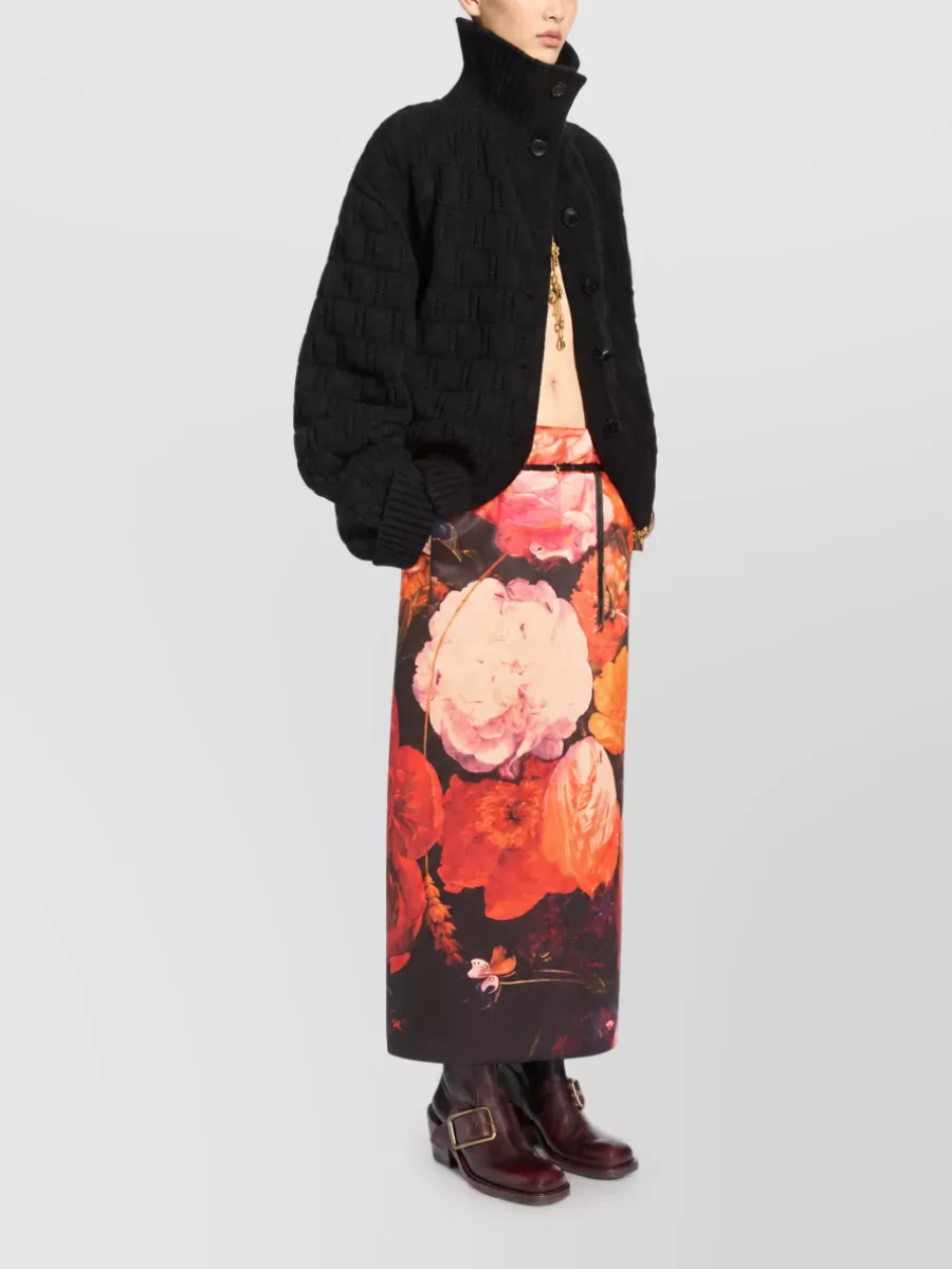Dries Van Noten Cashmere Wool High-Neck Cardigan