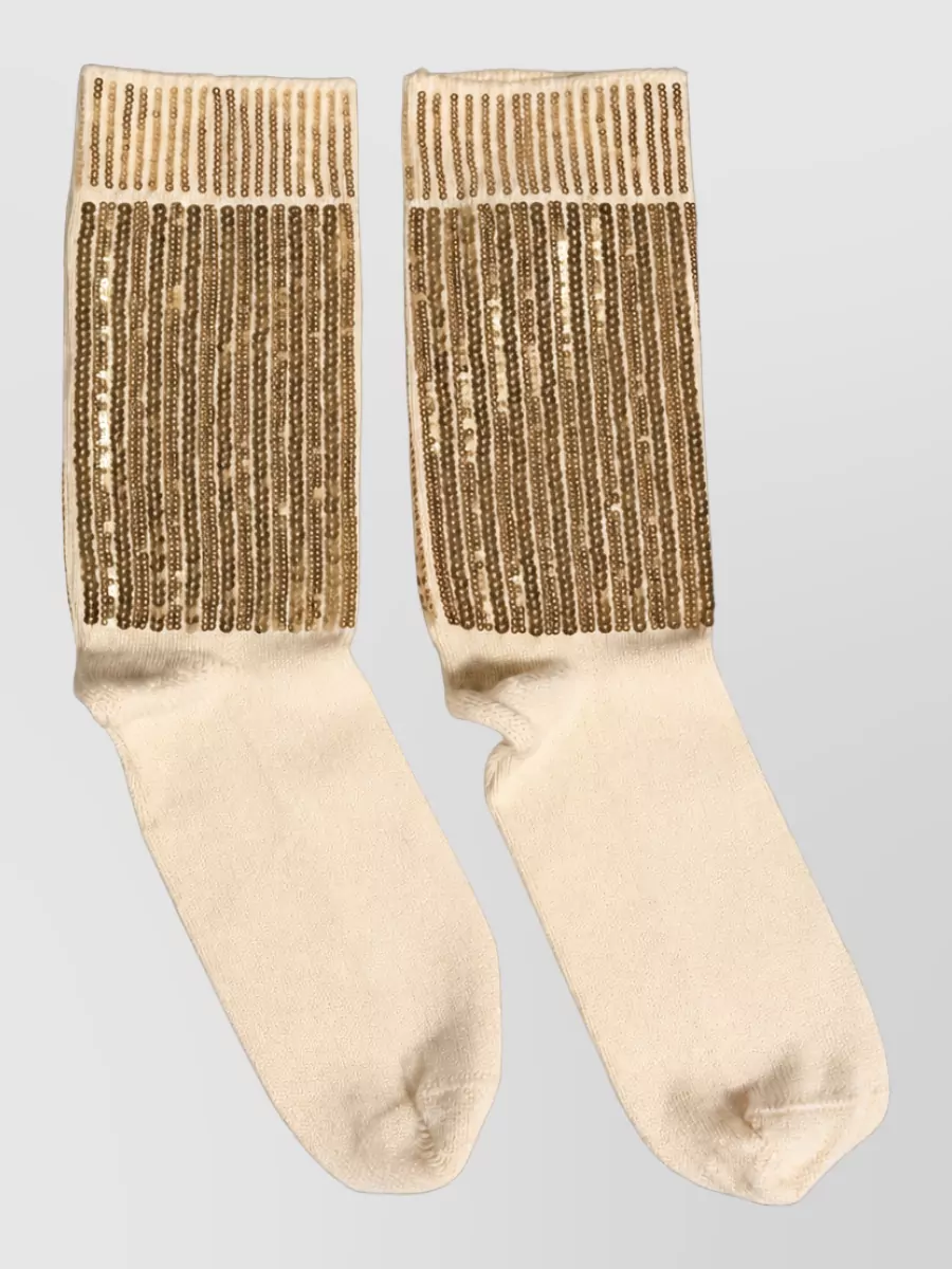 Dolce&Gabbana Sequin Mid-Calf Socks