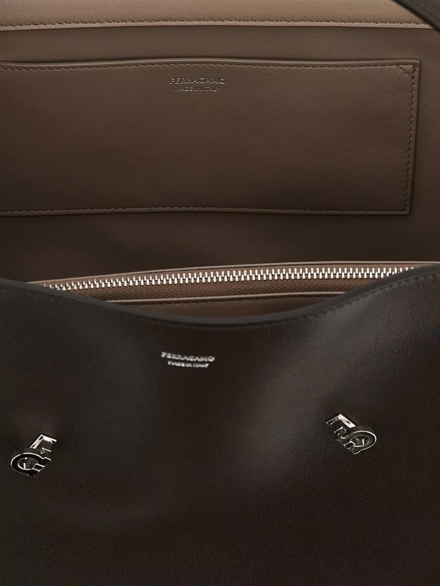 Ferragamo The Hug Bag Large Leather Tote Bag