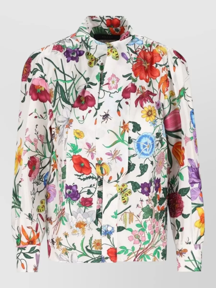 Gucci Silk Floral-Print Shirt