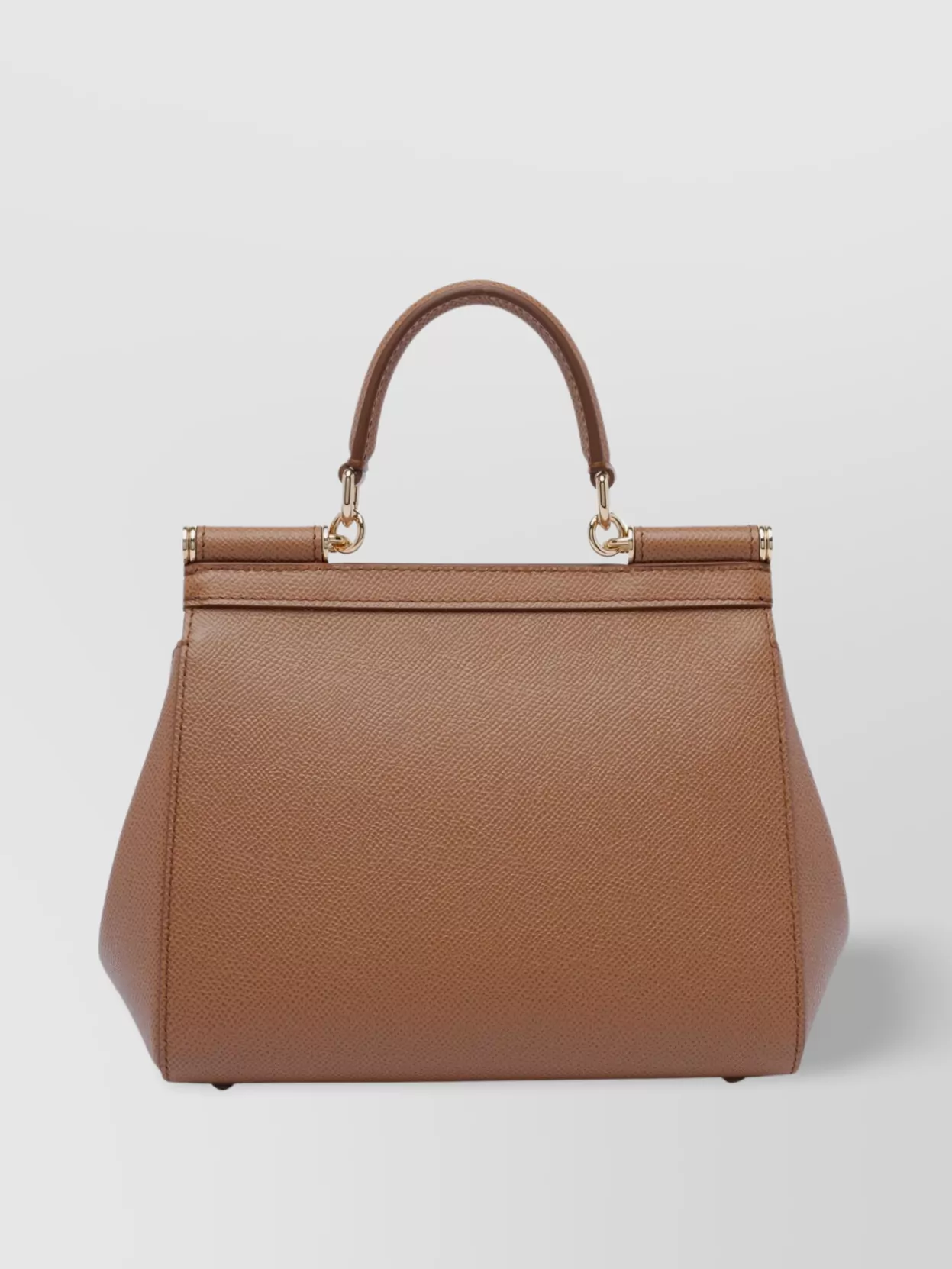 Dolce & Gabbana Medium Sicily Structured Handbag In Brown