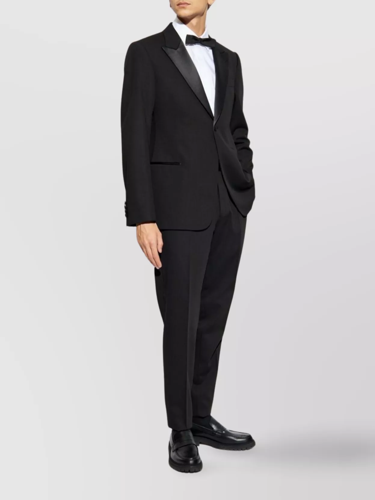 Emporio Armani Tuxedo Suit Wool Peak Lapels