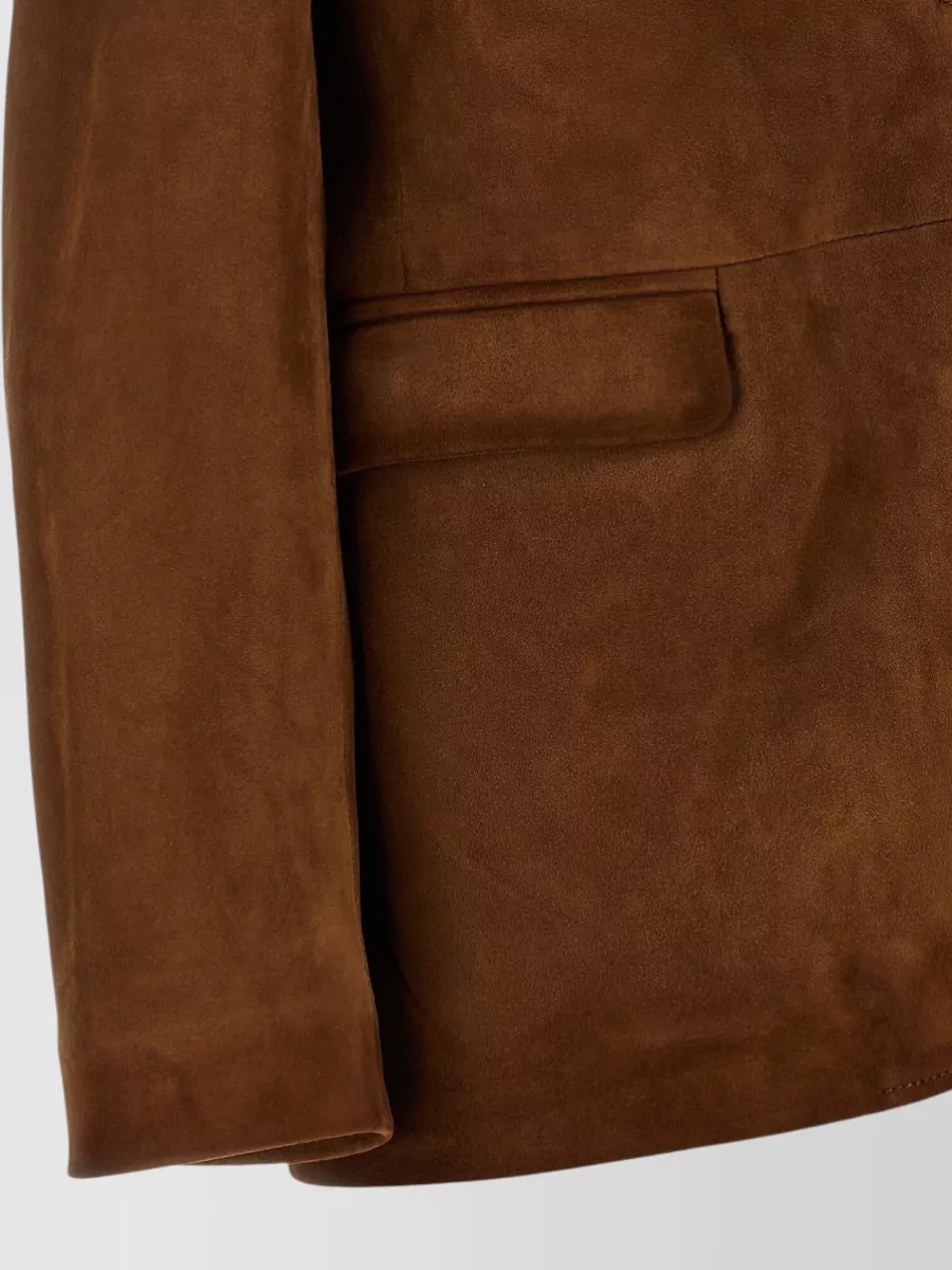 Golden Goose Leather Single-Breasted Suit Jacket