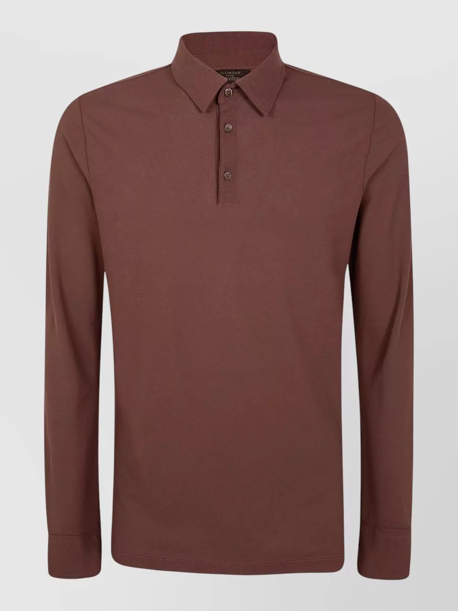 Zanone cotton long-sleeve polo shirt