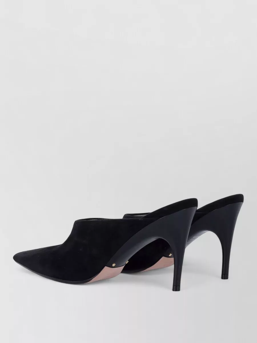 Balenciaga Suede Pointed-Toe Stiletto Mules