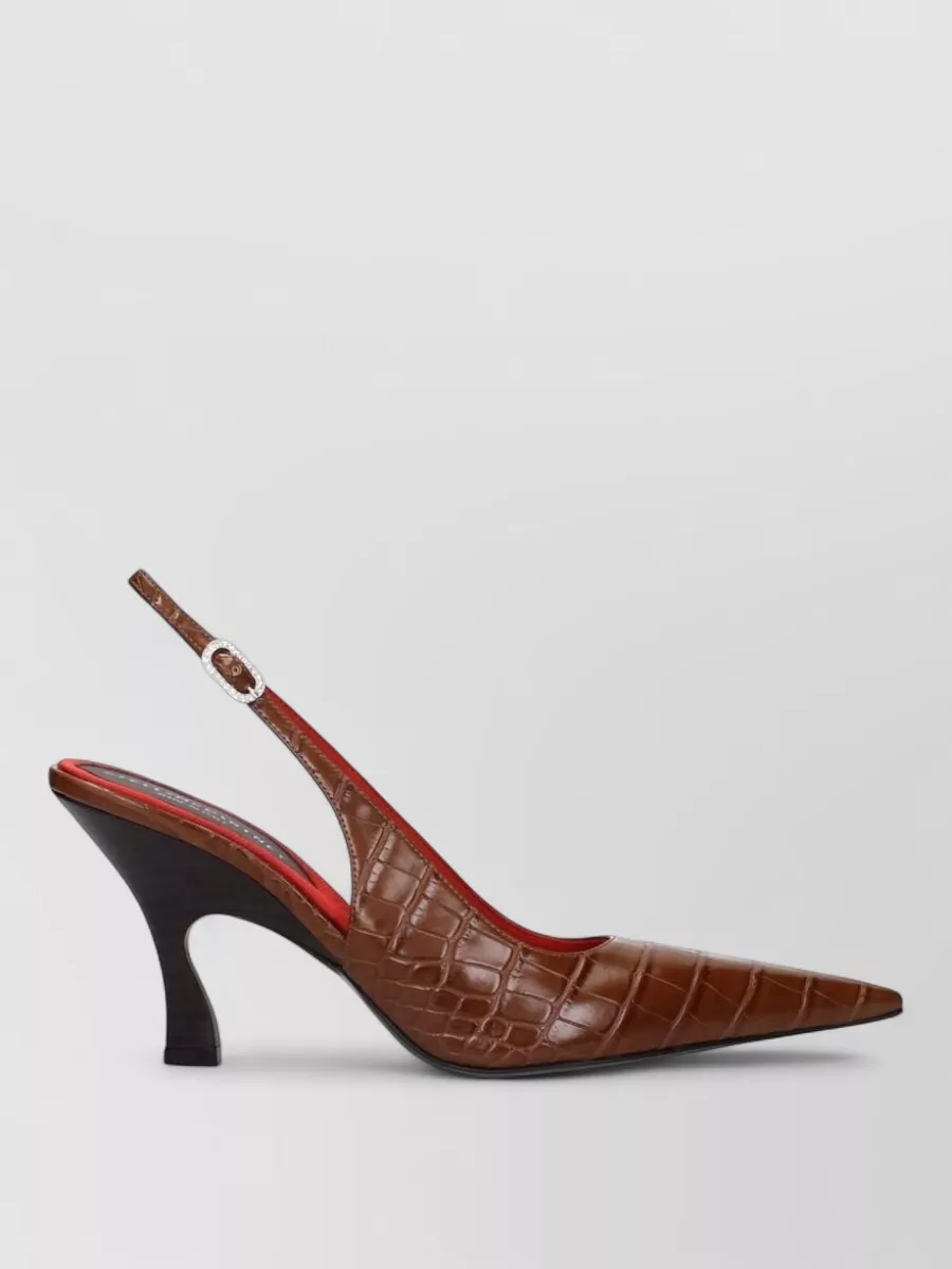 Stella Mccartney Leather Slingback High Heel Sandals