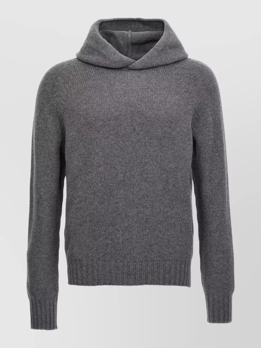 Ma'ry'ya cashmere wool silk hooded sweater
