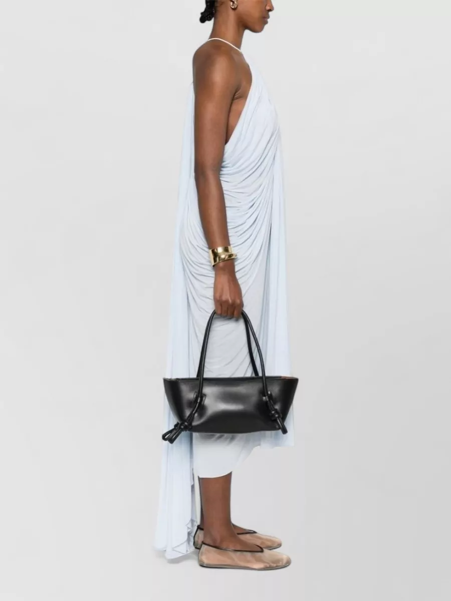 Hereu Calf Leather Knotted-Handle Shoulder Bag