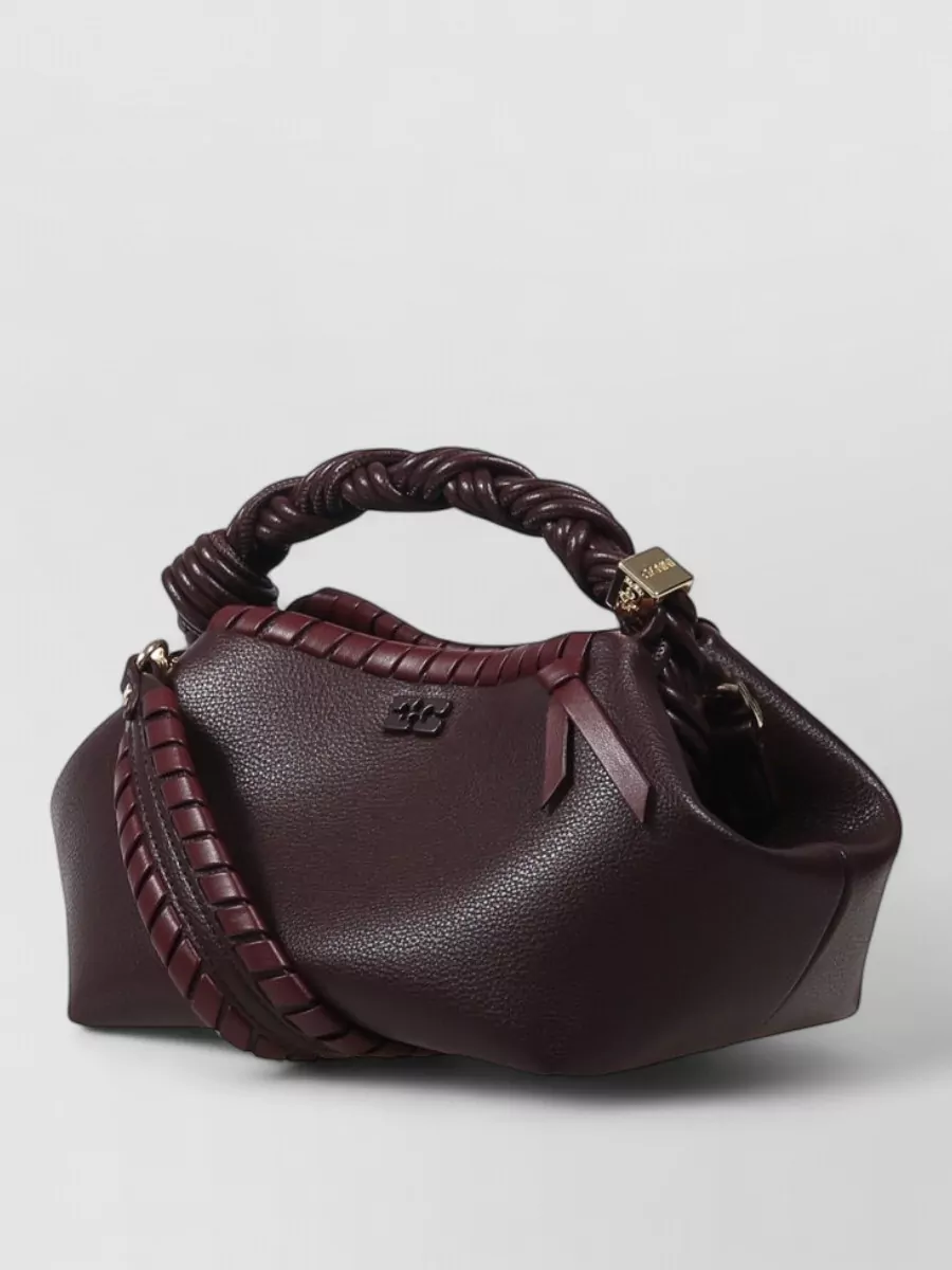 Ganni Bou Small Braided Shoulder Bag
