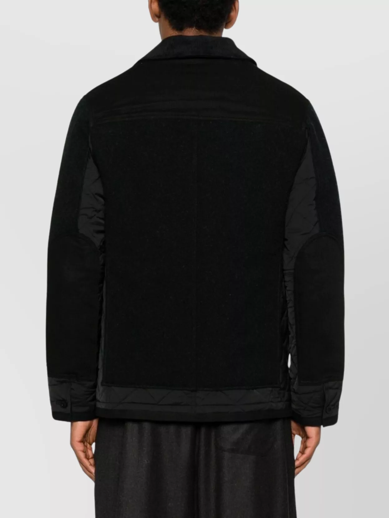 Junya Watanabe Tailored Jacket With Quilted Panels And Pockets In Black