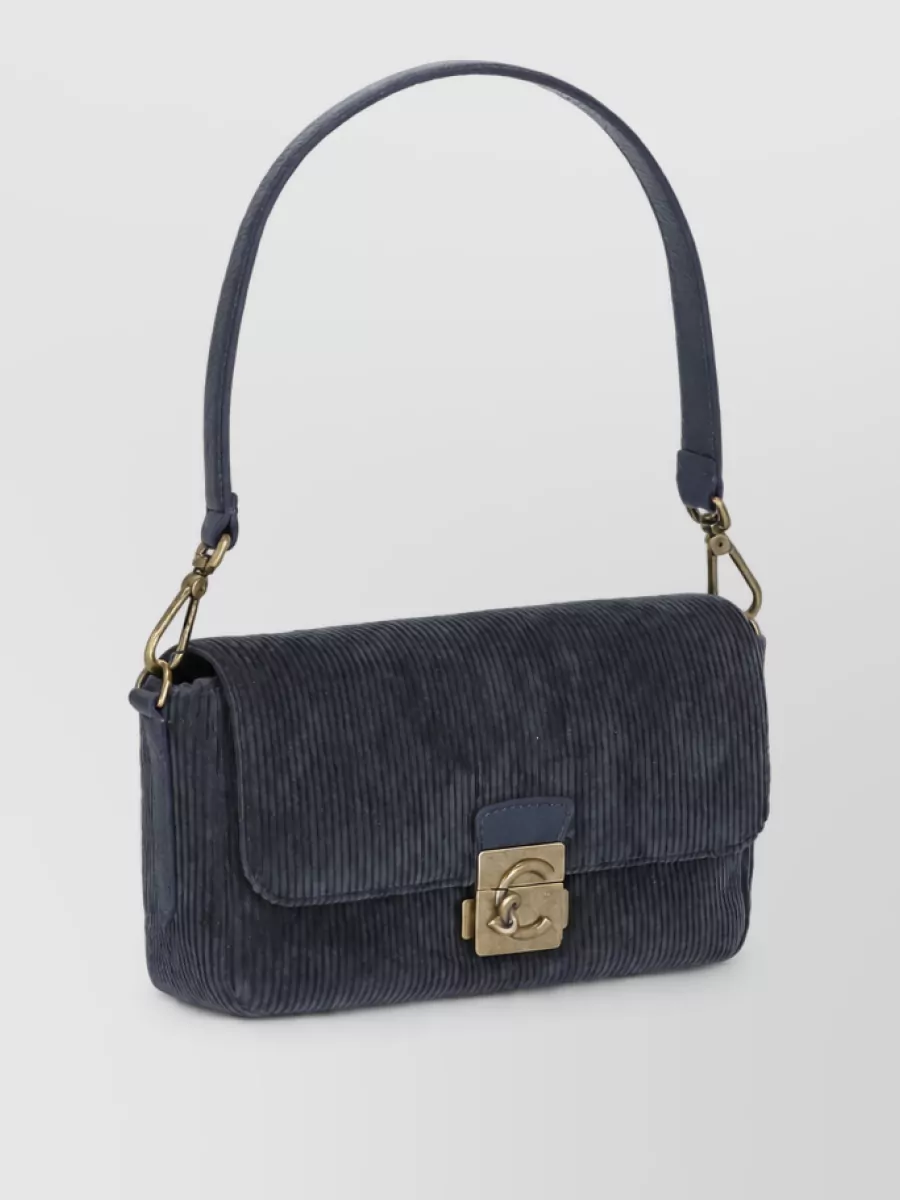 Coccinelle Corduroy Shoulder Bag