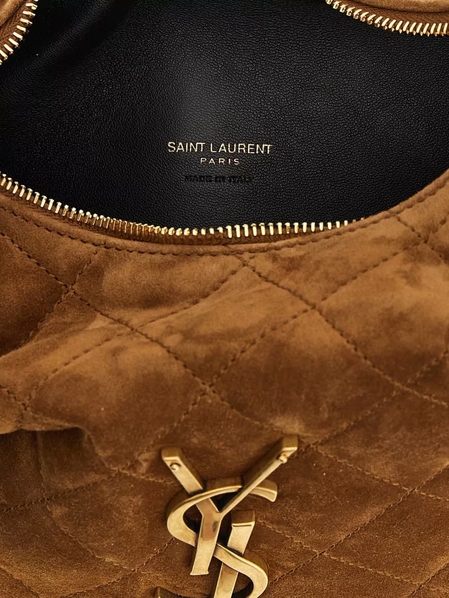 Saint Laurent Icarino Suede Shoulder Bag