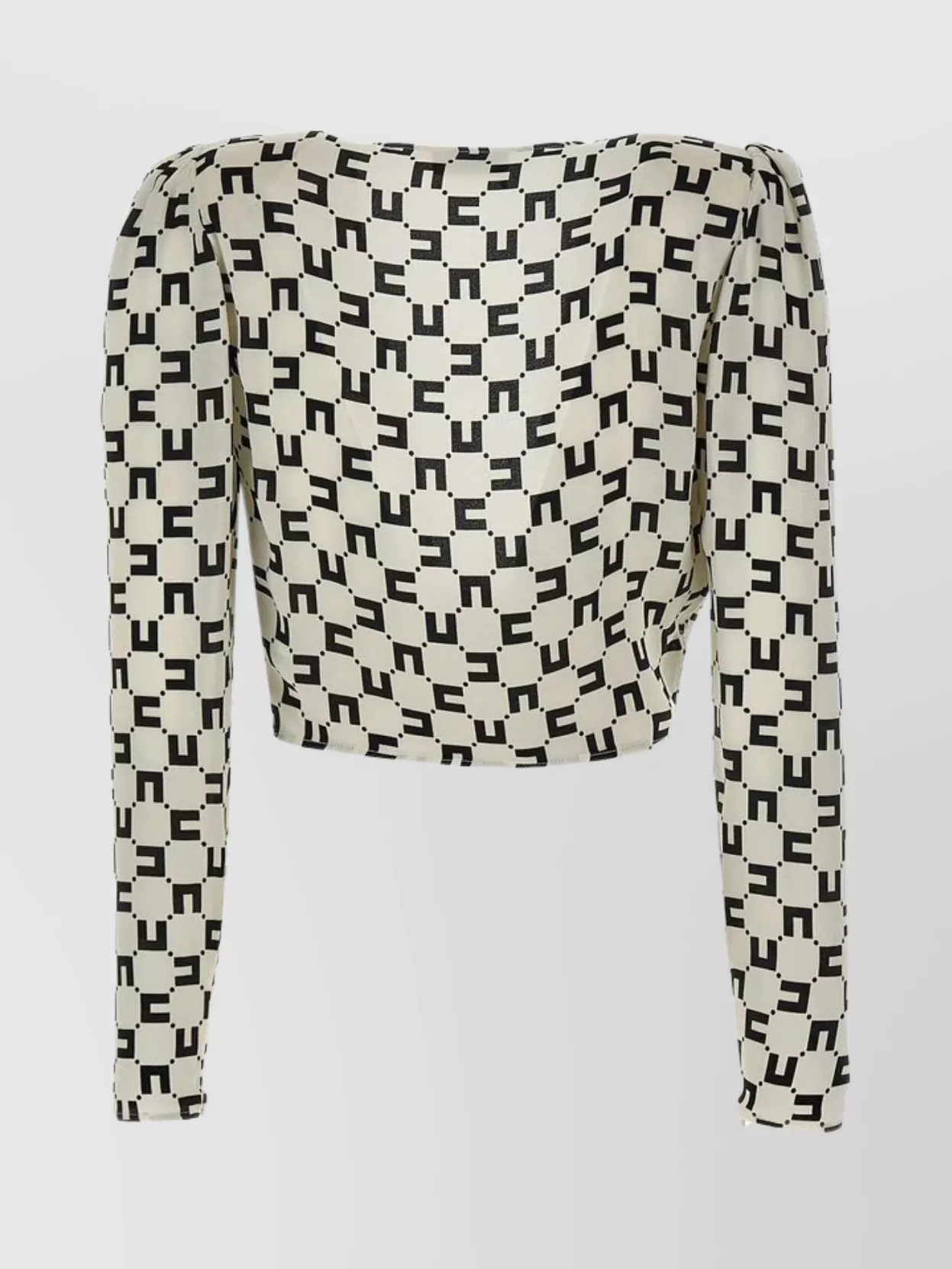 Shop Elisabetta Franchi Geometric Print Tie-front Shirt