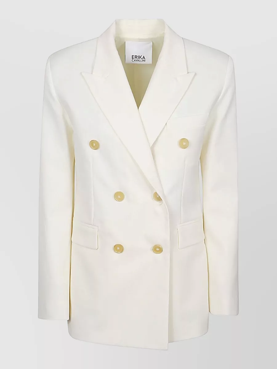 Erika Cavallini wool double-breasted blazer