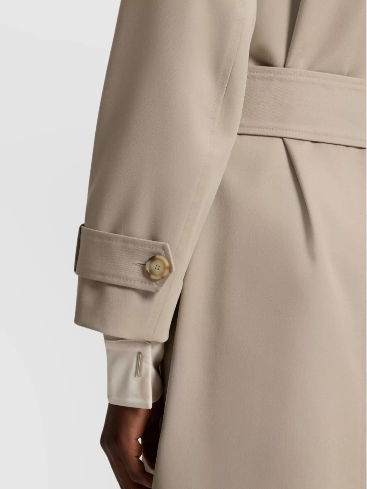Boss Wool Trench Coat Belted Waist