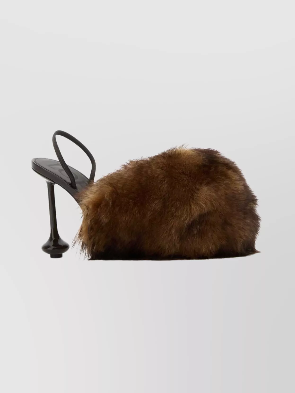 Loewe Scarpe Toy Con Tacco In Pelliccia Multicolor In Brown