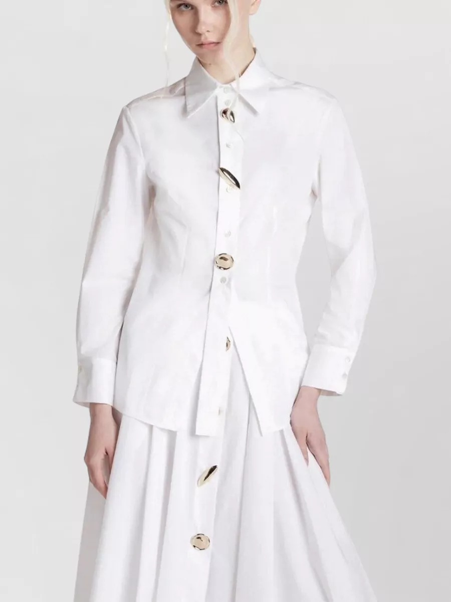 Simona Corsellini Cotton Midi Shirt Dress