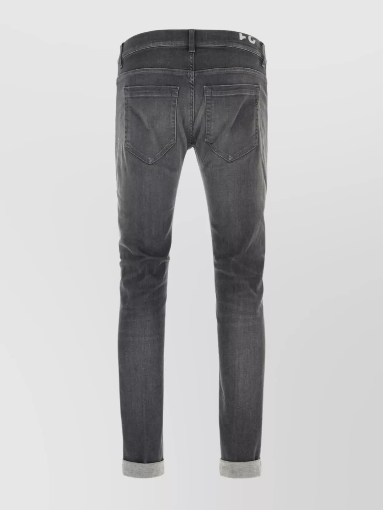 Dondup George Trousers Rolled Cuffs In Gray
