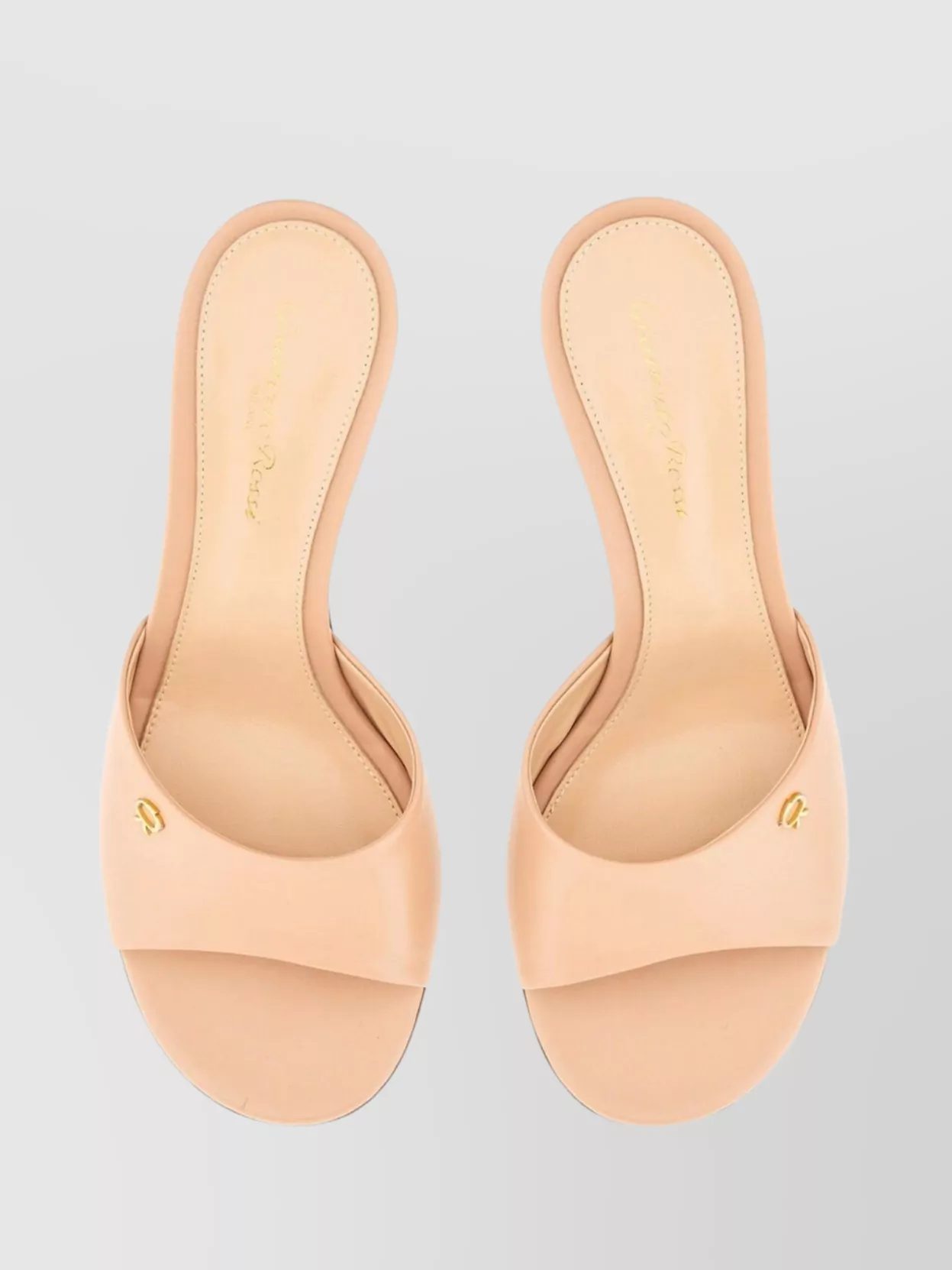 GIANVITO ROSSI LEATHER UPPER OPEN TOE MULES