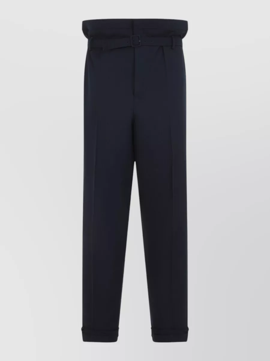 Saint Laurent Wool Pleated Slim-Fit Tailored Trousers