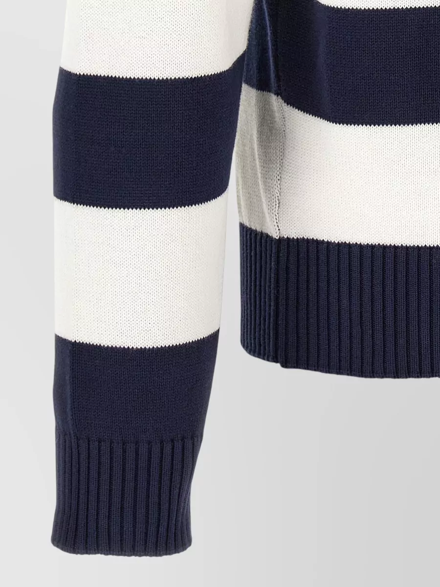 Lacoste Striped Cotton Polo Sweater