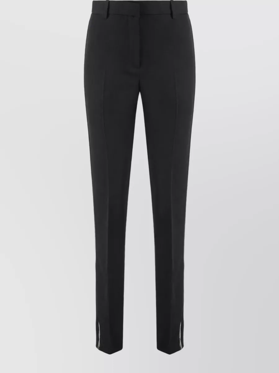 Versace Virgin wool slim-fit tailored trousers