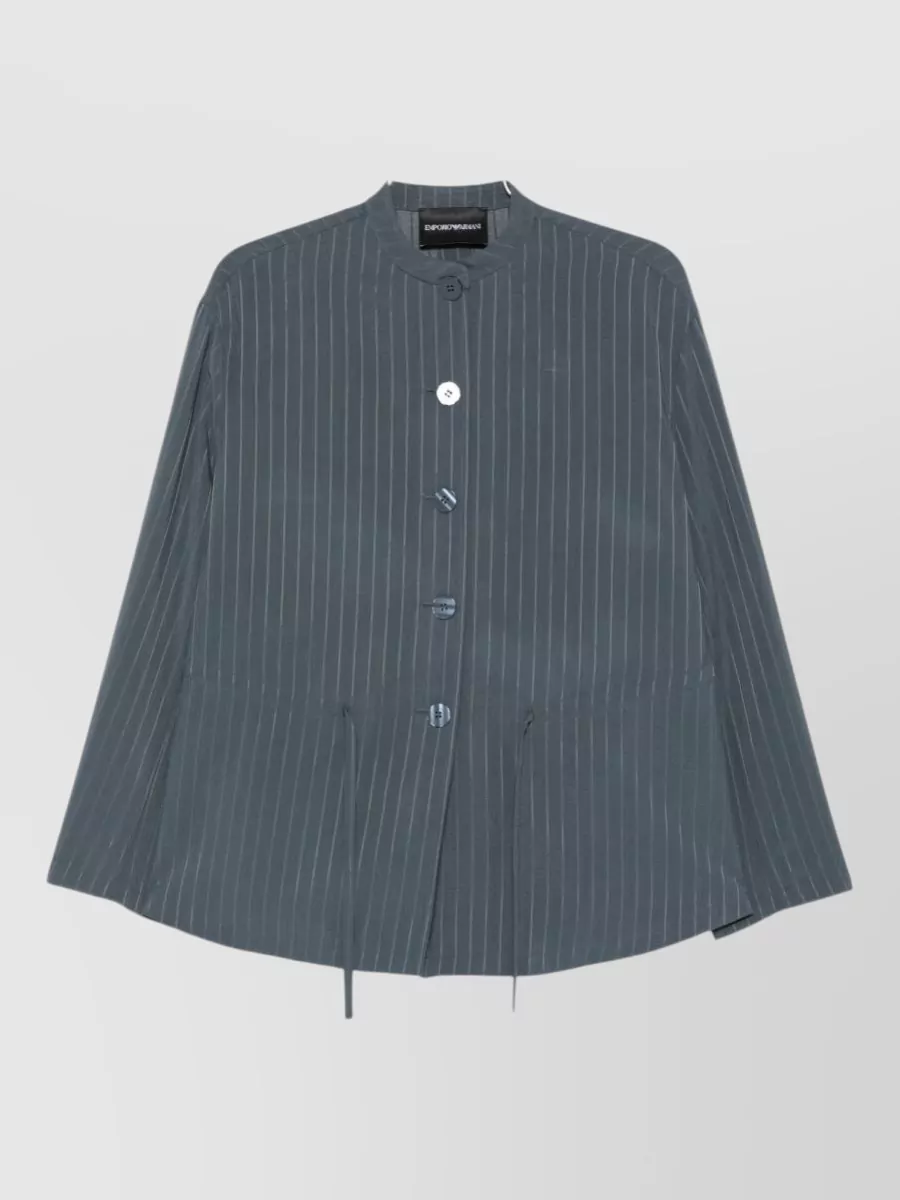 Emporio Armani Pinstriped single-breasted suit jacket