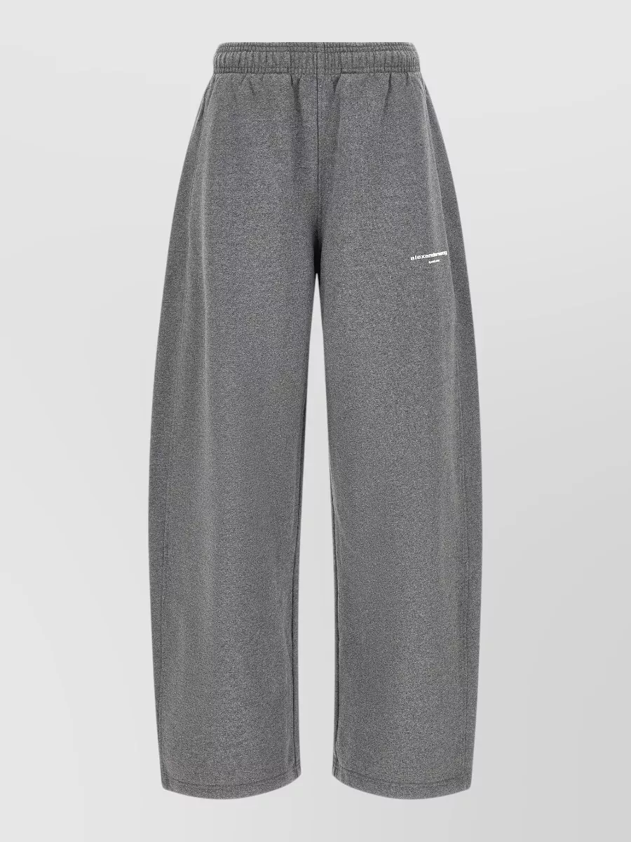 Alexander Wang Cotton Logo Wide-Leg Sweatpants