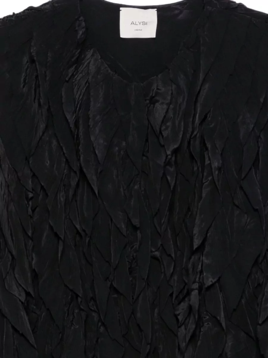 Alysi Ruffled Bomber Jacket