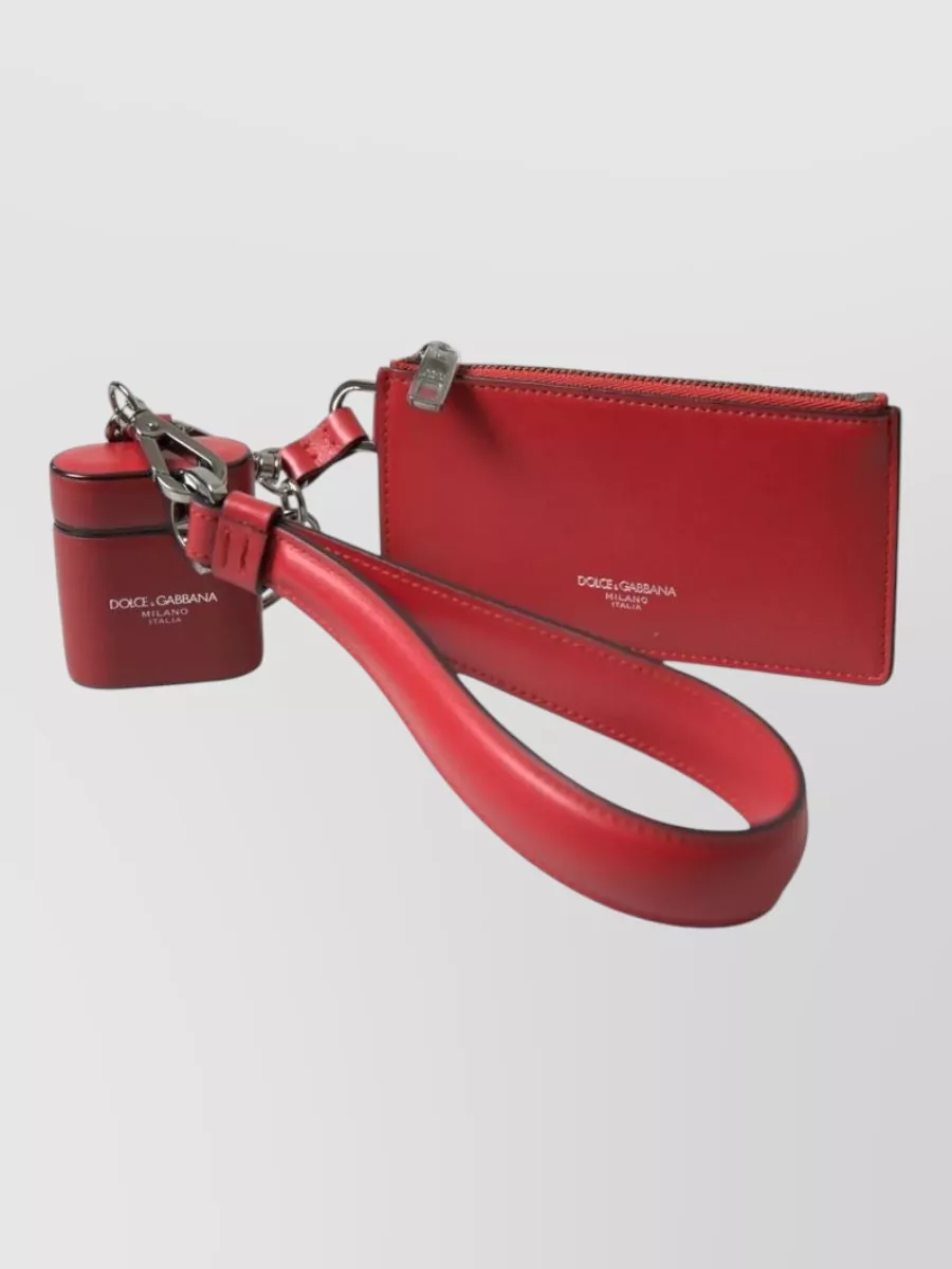Dolce&Gabbana Leather Logo Strap Airpods Case