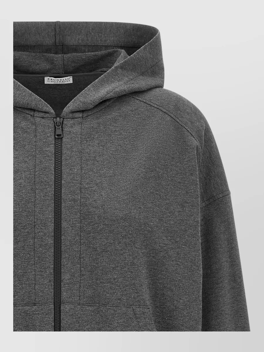 Brunello Cucinelli cotton mélange zip hoodie