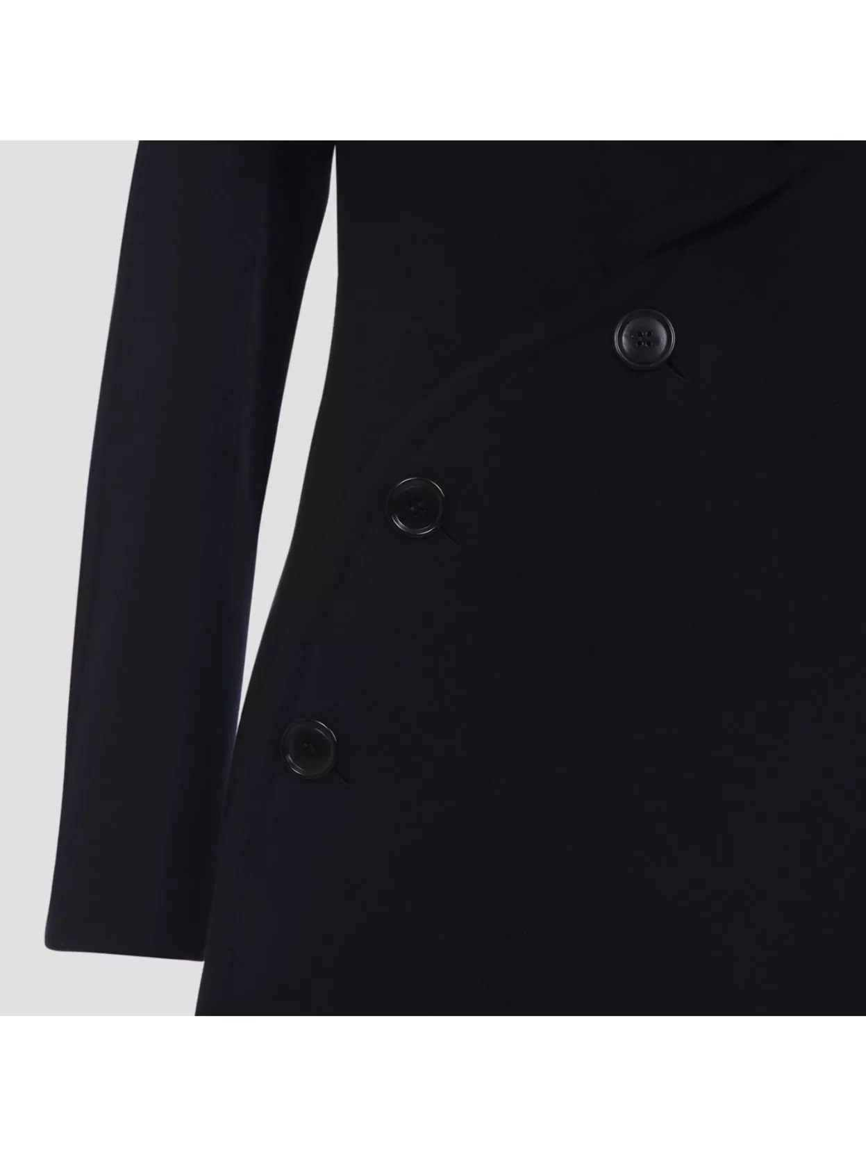 Alaïa Long Structured Coat Curved Design