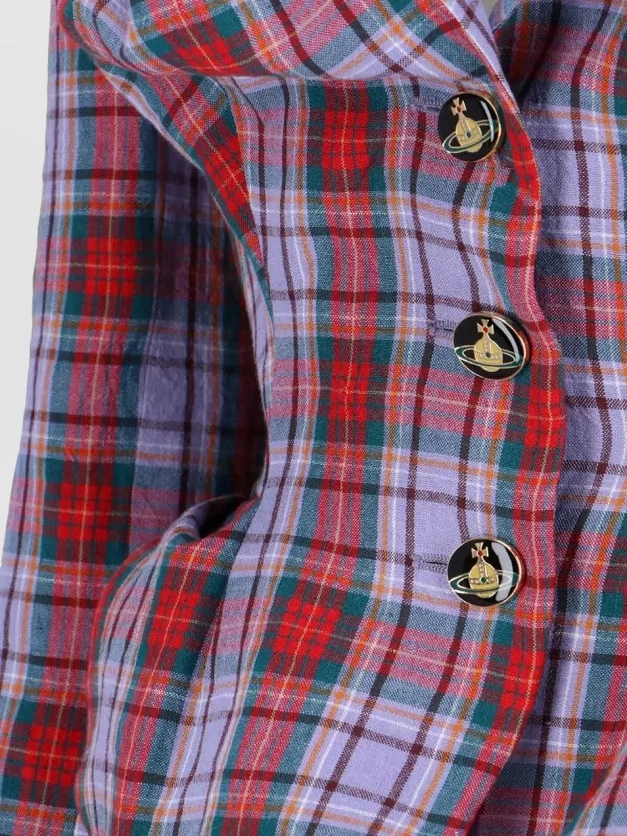 Vivienne Westwood Plaid Jacket Fitted Silhouette Button Detailing