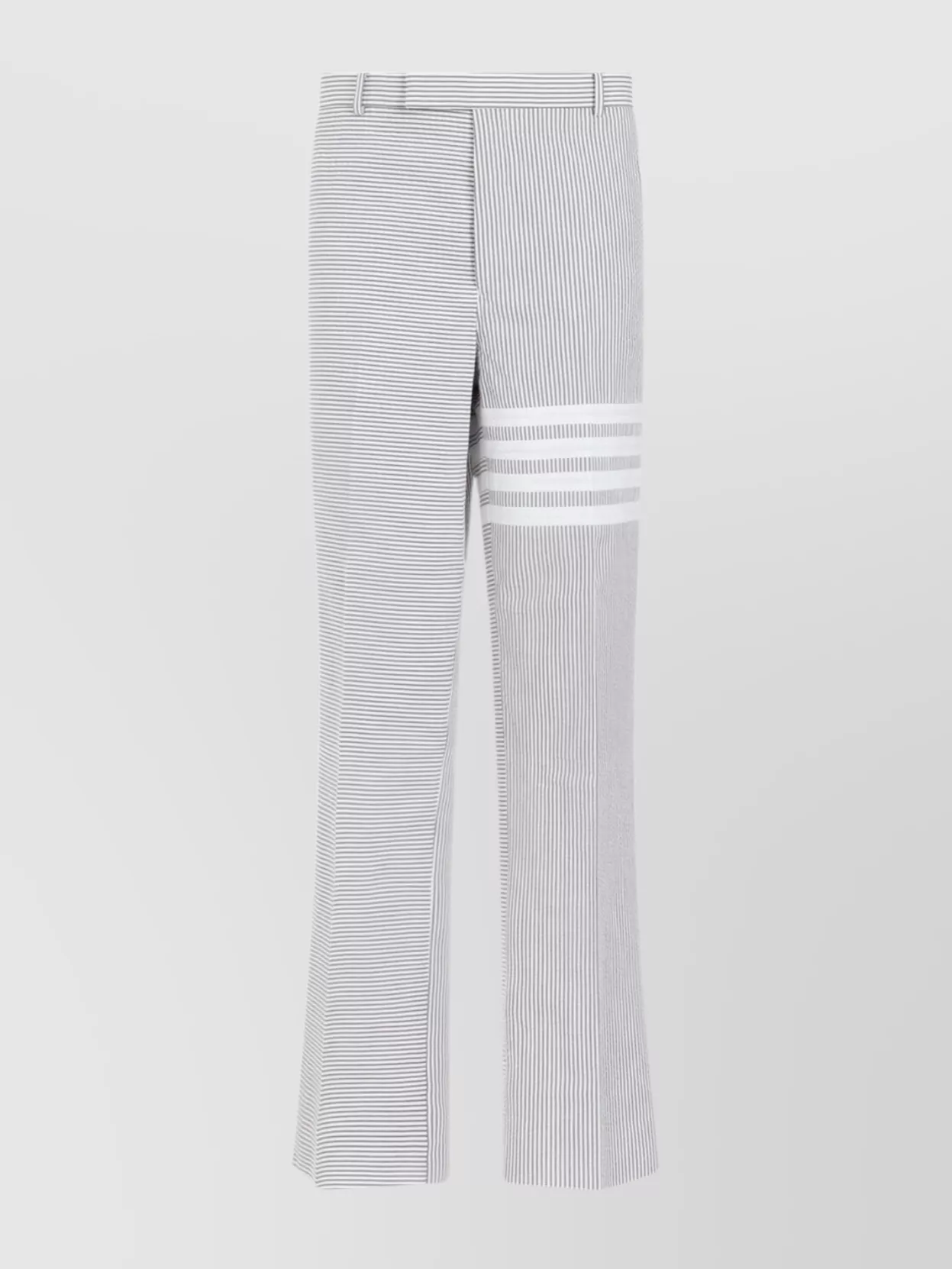 Shop Thom Browne Low Rise Beltloop Pants With Signature Stripes