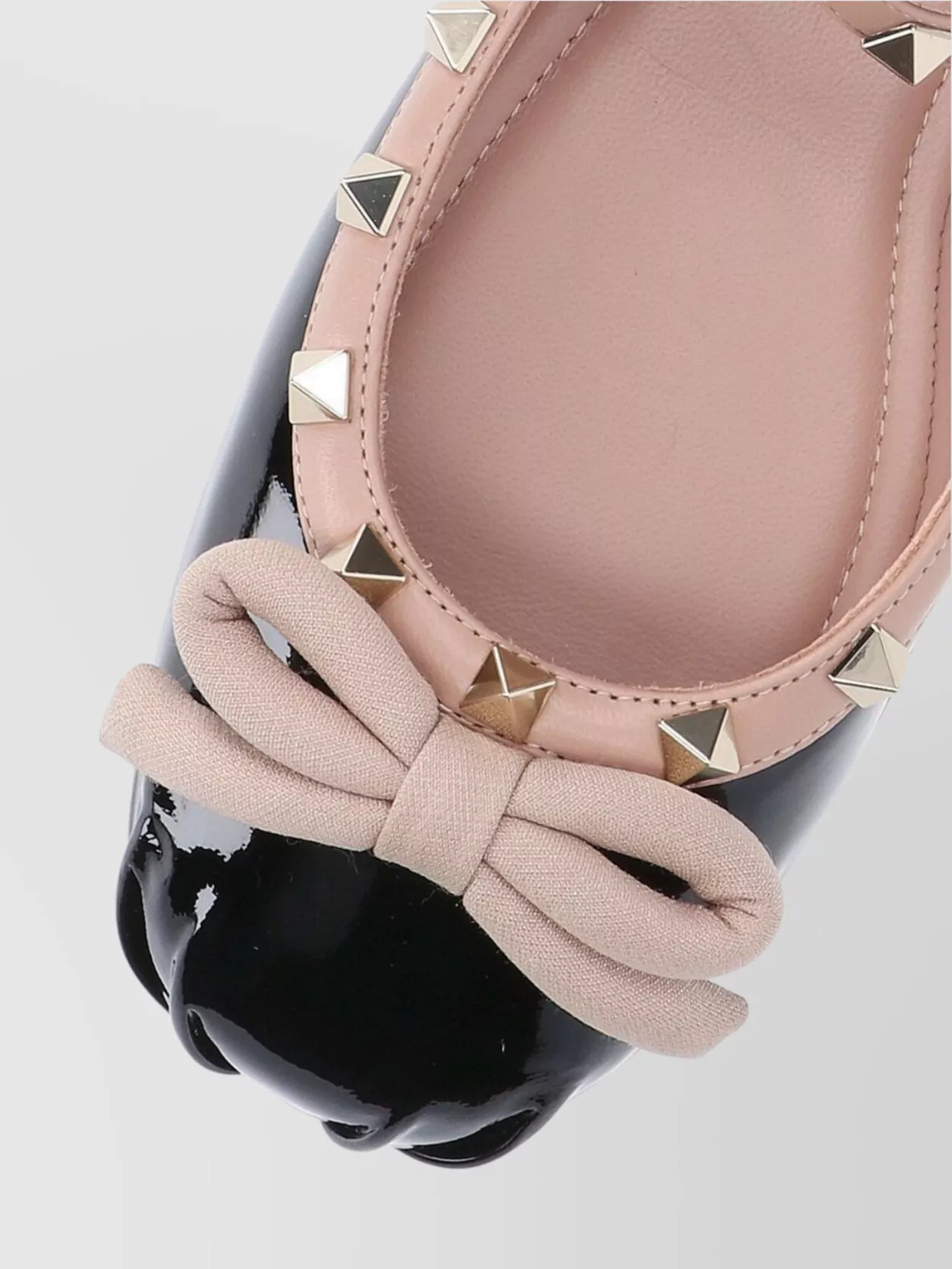 Valentino Ballet Flats With Ankle Strap And Bow Detail In Black