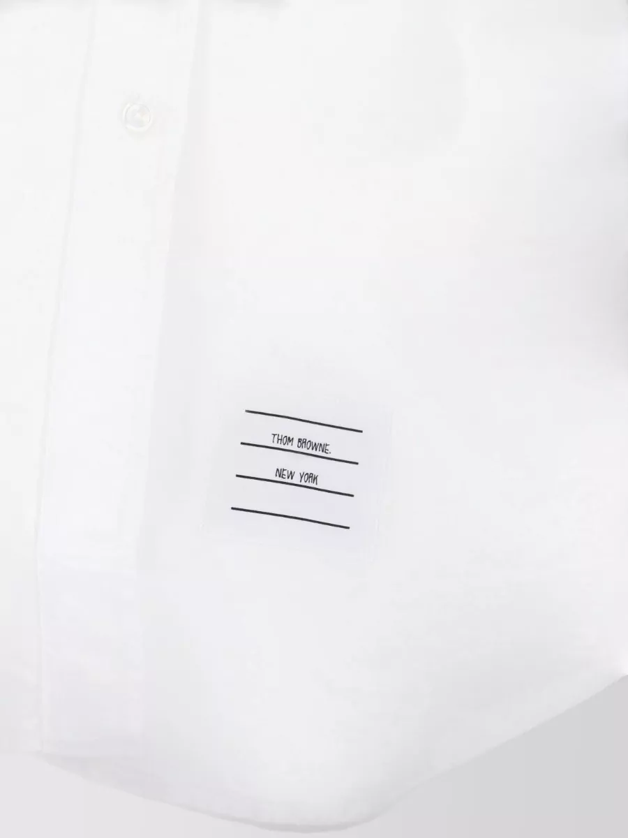 Thom Browne Cotton Long-Sleeve Button-Down Midi Shirt Dress