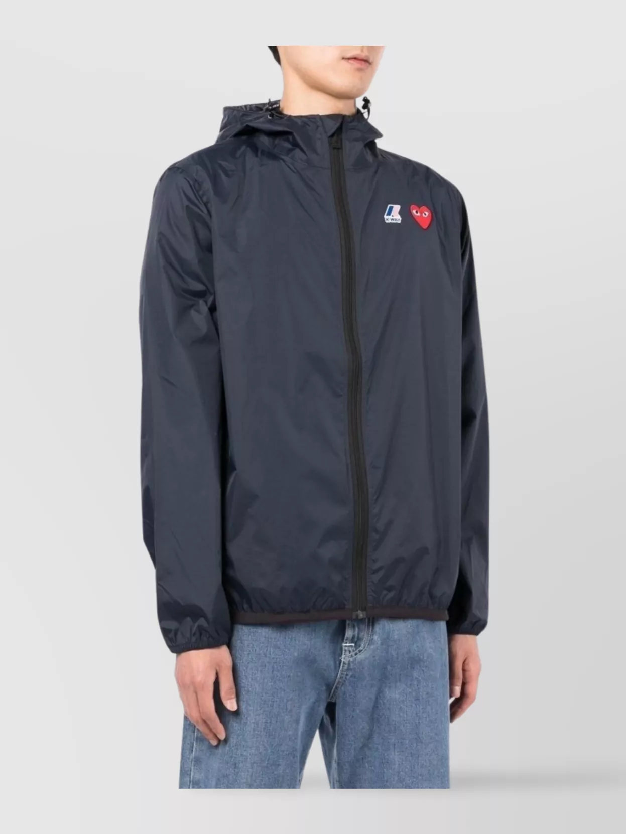 Comme Des Garçons Play K-Way Hooded Jacket Graphic Print