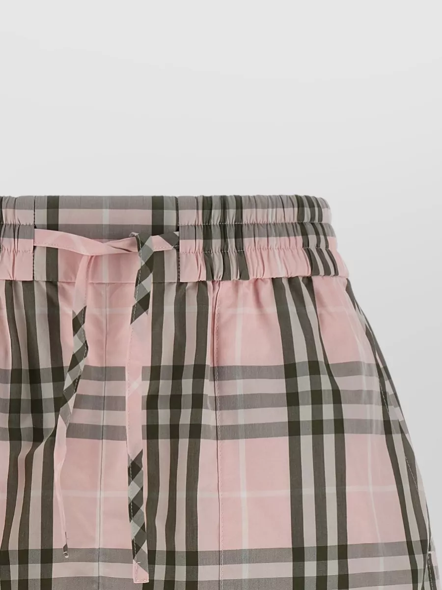 Burberry Evelyn Check Shorts Featuring Side Pockets