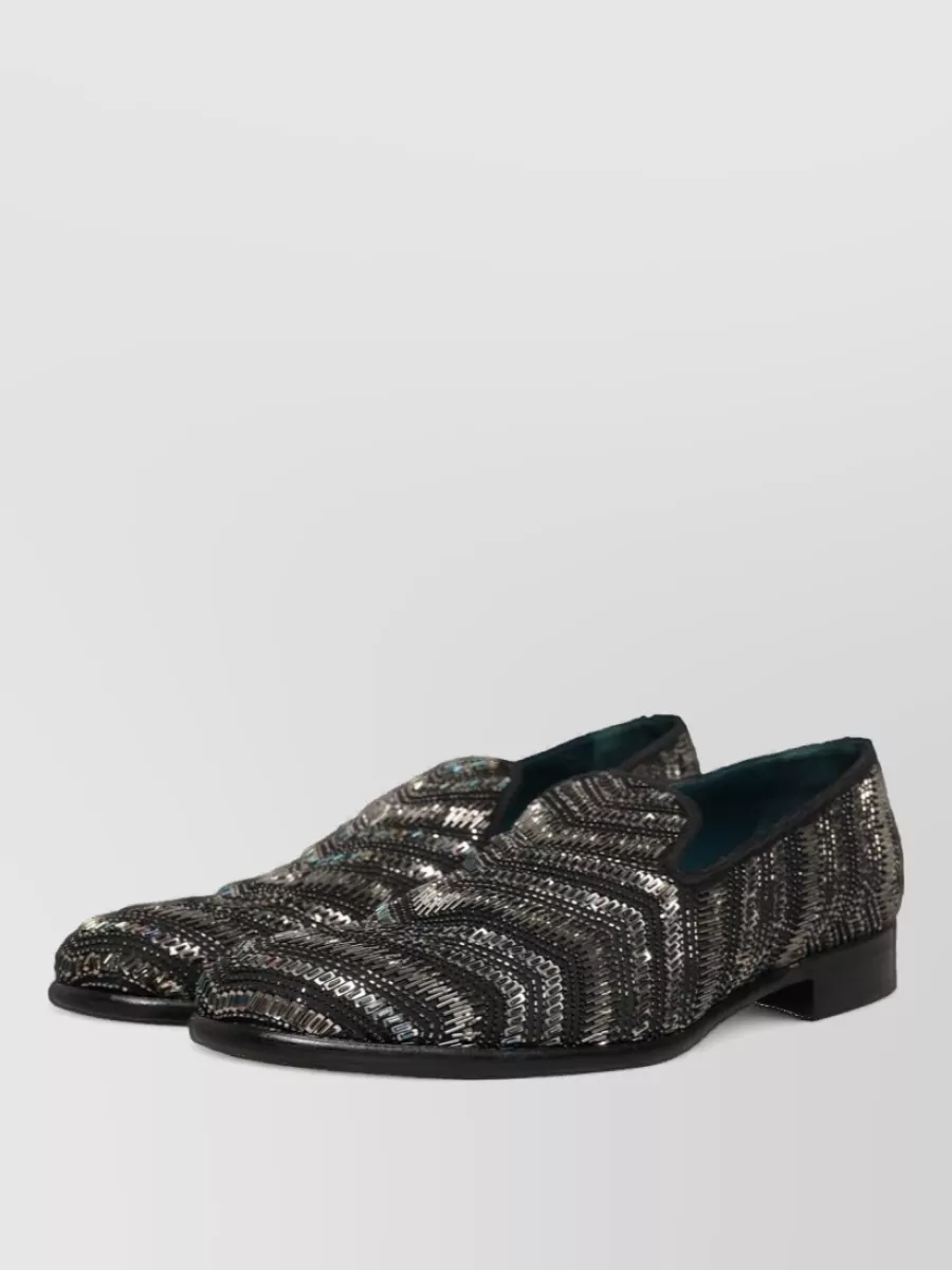 Dolce&Gabbana Leather Embellished Slippers