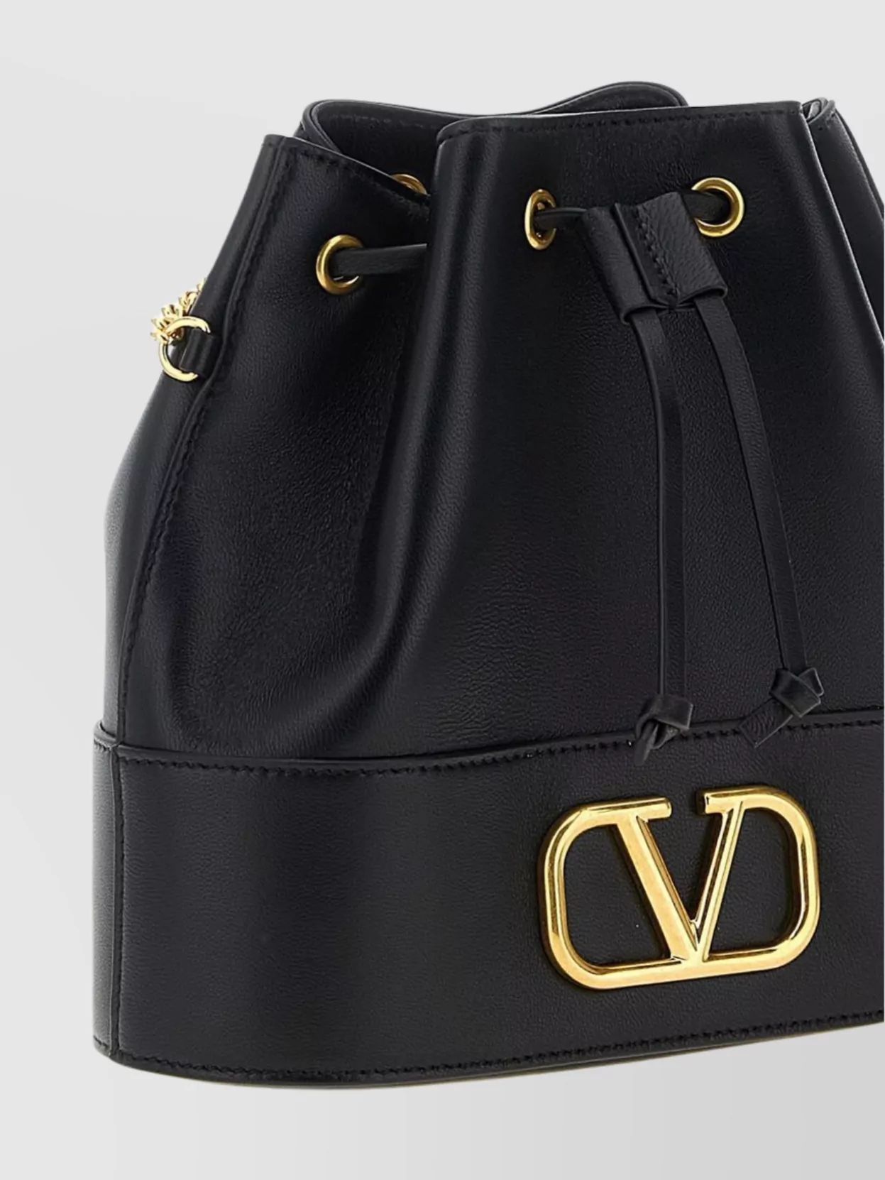 Valentino Vlogo Signature Mini Bucket Bag Crossbody Bags Black In Black