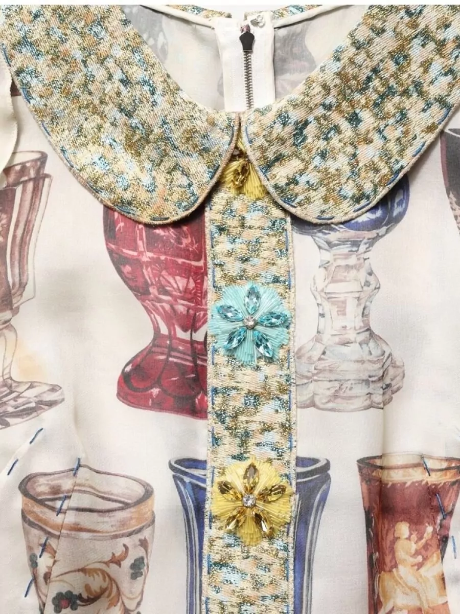 Dolce&Gabbana Silk Printed Midi Dress