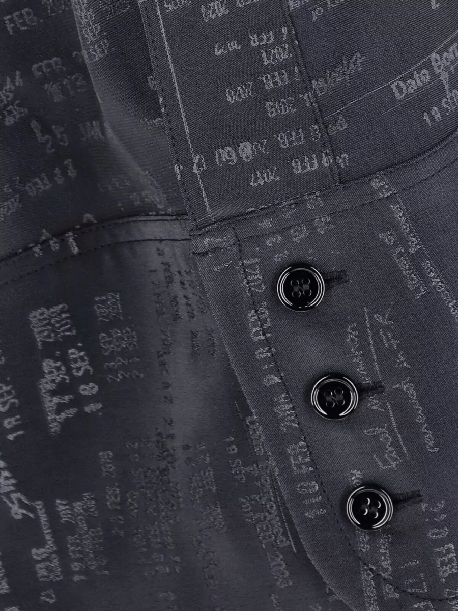 Mm6 Maison Margiela Printed Long Sleeve Shirt Button Cuffs Collar