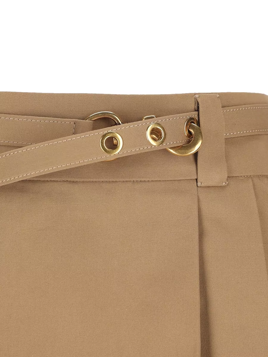 Miu Miu Cotton Pleated Mini Skirt