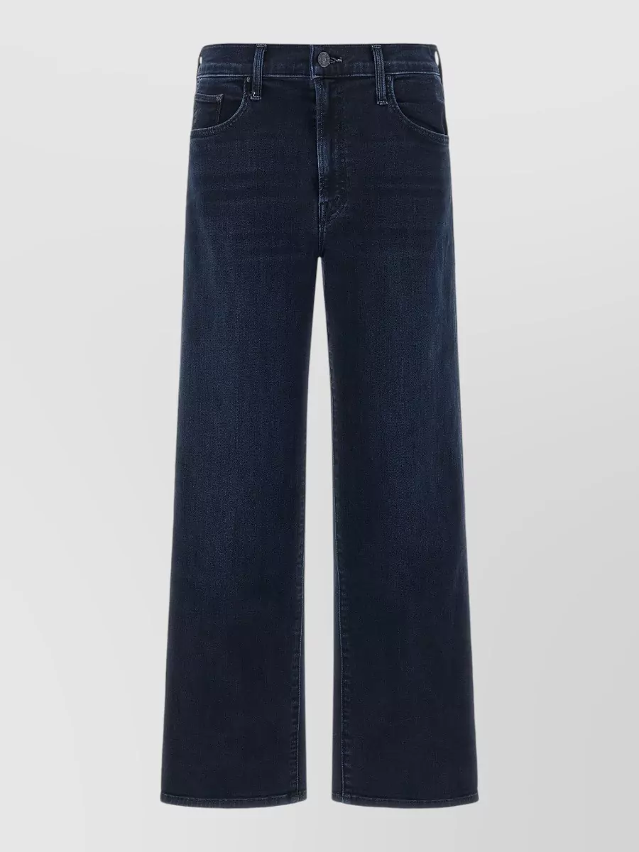 Mother denim mid-rise straight-leg ankle jeans