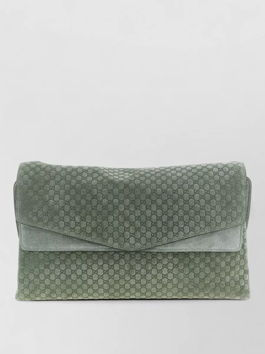 Gucci Gg Large Suede Cross-Body Bag