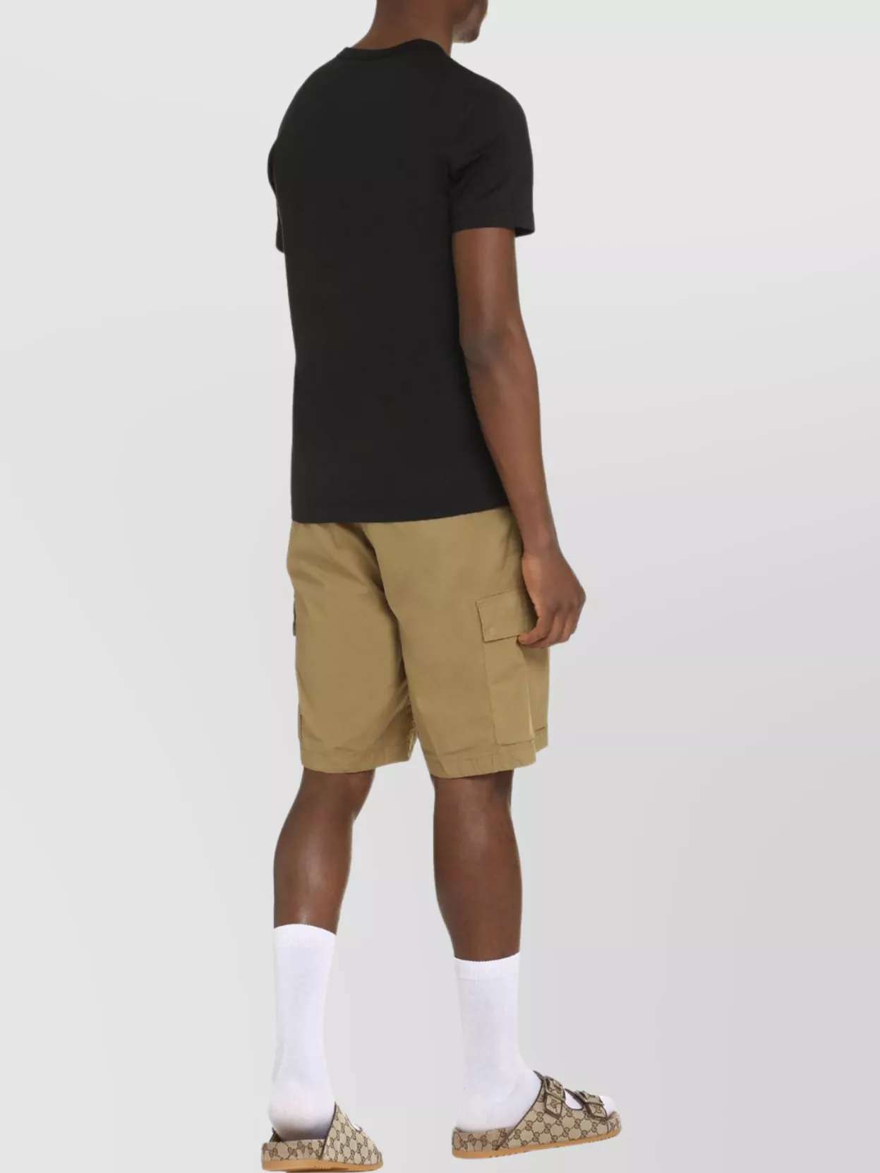 Dolce & Gabbana Black T-shirt With Logo Tag Detail On The Front In Black